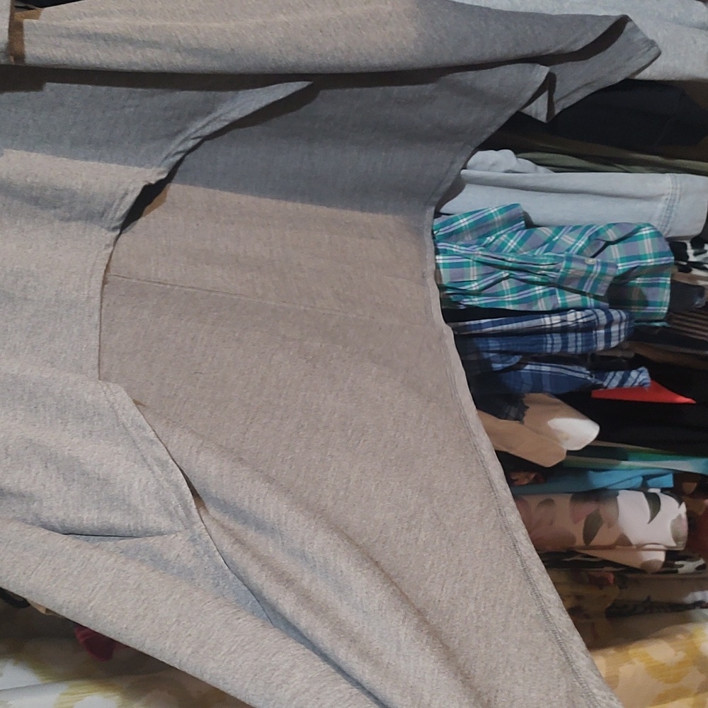 Long Hooded sweatshirt asymmetrical dress - Picture 3 of 4